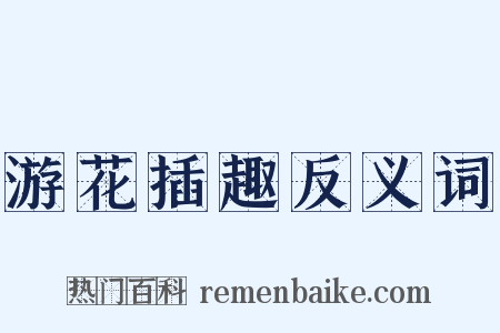 游花插趣反义词是什么意思的图片